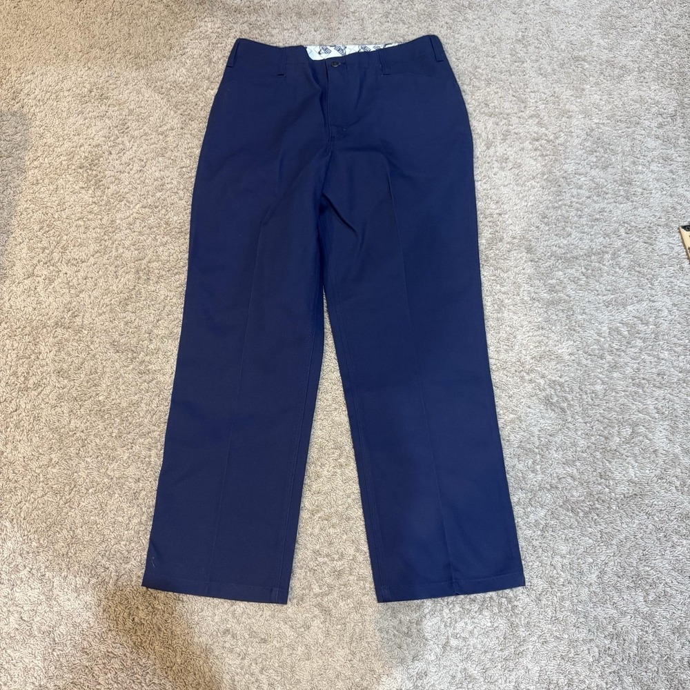 Ben Davis Pants Mens 38x32 Navy Original Ben's Workwear Chino Straight Leg 698